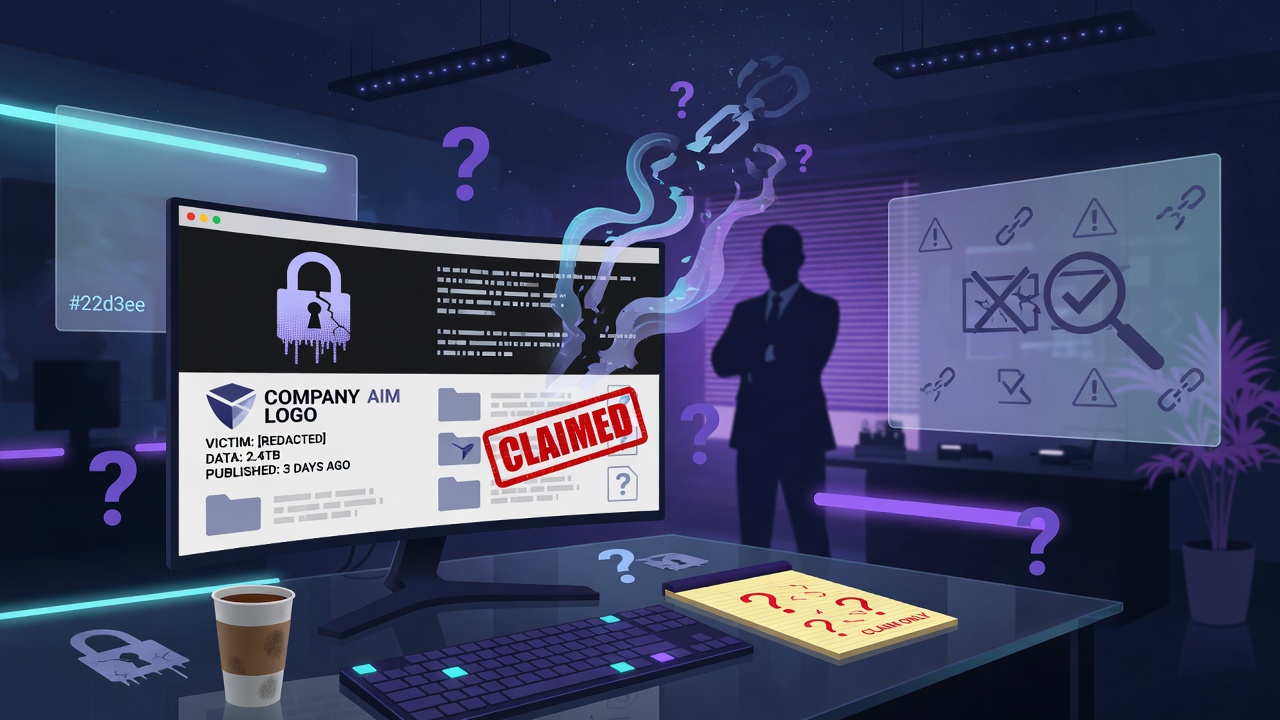 What a Ransomware Leak-Site Listing Actually Establishes