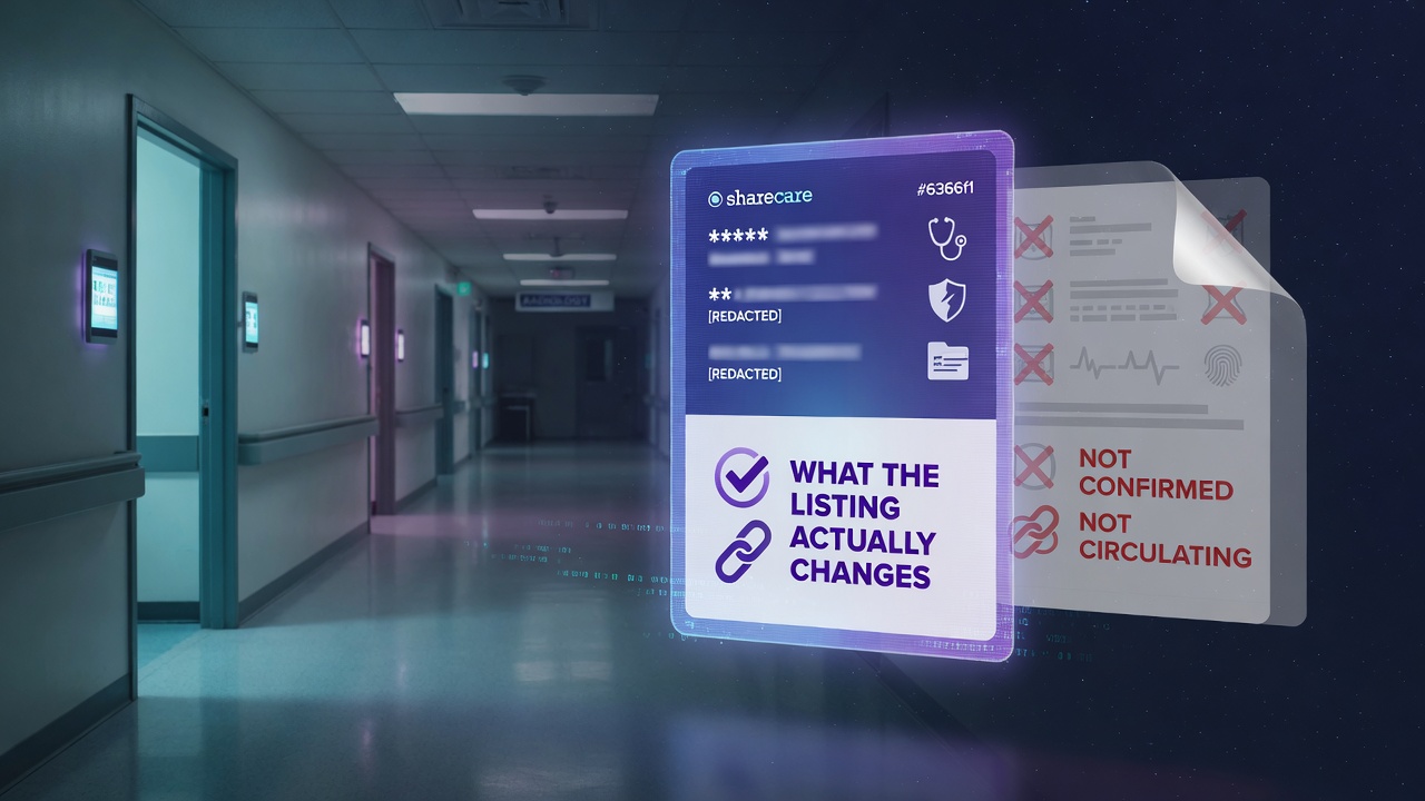 Your Sharecare Account and What the Listing Actually Changes