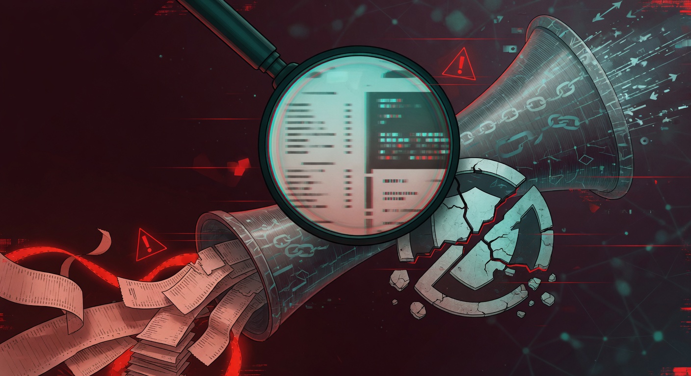 VPN-shield with cracked "no logs" certificate overlay